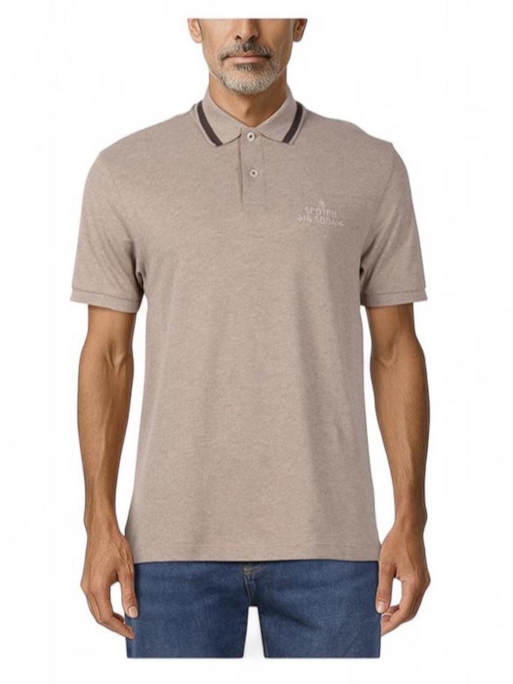 Scotch & Soda Men's Premium Piqué Polo Shirt
